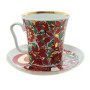 Porzellantasse mit Untertasse Form Leningradski Dekor Roter Hahn